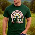 Be Kind ASL Sign Language Deaf SPED Teacher Kids Men Women Men's Casual T-Shirt Forest