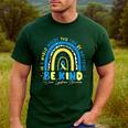 Be Kind Rainbow Down Syndrome Awareness Teacher Blue Yellow Men's Casual T-Shirt Forest Be Kind Rainbow Down Syndrome Awareness Teacher Blue Yellow Men's Casual T-Shirt Forest