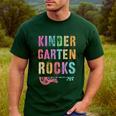 KINDERGARTEN ROCKS Teacher Crew Rock Star Kinder Team Men's Casual T-Shirt Forest