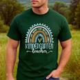 Kindergarten Teacher Leopard Boho Rainbow Back To School Men's Casual T-Shirt Forest Kindergarten Teacher Leopard Boho Rainbow Back To School Men's Casual T-Shirt Forest