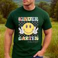 Kindergarten Teacher Team Hippie Smile Face Back To School Men's Casual T-Shirt Forest
