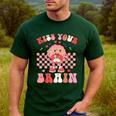 Kiss Your Brain Valentines Test Day Teacher Squad Kids Men's Casual T-Shirt Forest Kiss Your Brain Valentines Test Day Teacher Squad Kids Men's Casual T-Shirt Forest