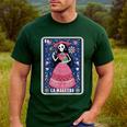 La Maestra Halloween Mexican Bingo Card Teacher Lottery Card Men's Casual T-Shirt Forest La Maestra Halloween Mexican Bingo Card Teacher Lottery Card Men's Casual T-Shirt Forest