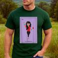La Maestra Mexican Bingo Card Teacher Lottery Card Men's Casual T-Shirt Forest