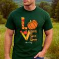 Leopard Pumpkin Love Teacher Life Thanksgiving Fall Women Men's Casual T-Shirt Forest Leopard Pumpkin Love Teacher Life Thanksgiving Fall Women Men's Casual T-Shirt Forest