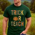 Leopard Trick Or Teach Halloween Teacher Costume Women Men's Casual T-Shirt Forest Leopard Trick Or Teach Halloween Teacher Costume Women Men's Casual T-Shirt Forest