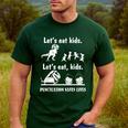 Let's Eat Kids Fun Dinosaurs Grammar Teacher Men's Casual T-Shirt Forest