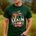 Let's Learn Today Teacher Motivational Back To School Men's Casual T-Shirt Forest