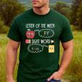 Letter Of The Week Ff Sight Word Teacher Squad Men's Casual T-Shirt Forest Letter Of The Week Ff Sight Word Teacher Squad Men's Casual T-Shirt Forest