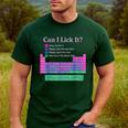 Can I Lick It Periodic Table Teacher Student Kids Men's Casual T-Shirt Forest
