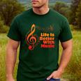 Life Is Better With Music Theory Musician Teacher Notes Clef Men's Casual T-Shirt Forest Life Is Better With Music Theory Musician Teacher Notes Clef Men's Casual T-Shirt Forest