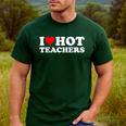 I Love Hot Teachers Men's Casual T-Shirt Forest