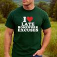 I Love Late Homework Excuses Sarcastic Teacher Lie For Men Women Men's Casual T-Shirt Forest I Love Late Homework Excuses Sarcastic Teacher Lie For Men Women Men's Casual T-Shirt Forest