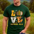 LOVE Pre-K Pumpkin Teacher Student Halloween Costume Men's Casual T-Shirt Forest