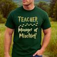 Magical Teacher Manager Of Mischief Birthday Family Party Men's Casual T-Shirt Forest Magical Teacher Manager Of Mischief Birthday Family Party Men's Casual T-Shirt Forest