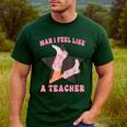 Man I Feel Like A Teacher Retro Western Country Cowgirl Men's Casual T-Shirt Forest Man I Feel Like A Teacher Retro Western Country Cowgirl Men's Casual T-Shirt Forest