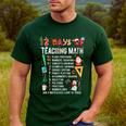 Math Teacher Christmas 12 Days Of Teaching Math Christmas Men's Casual T-Shirt Forest Math Teacher Christmas 12 Days Of Teaching Math Christmas Men's Casual T-Shirt Forest