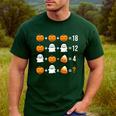 Math Teacher Halloween Equation Pumpkin Ghost Candy Corn Men's Casual T-Shirt Forest Math Teacher Halloween Equation Pumpkin Ghost Candy Corn Men's Casual T-Shirt Forest
