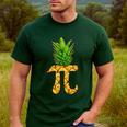 Math Teacher Hawaiian Shirts Pineapple Pi Day Symbol Men's Casual T-Shirt Forest