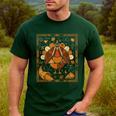 Math Turkey Teacher Thanksgiving Geometric Pi Equation Men's Casual T-Shirt Forest