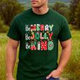 Be Merry Be Jolly Be Kind Merry Christmas Teacher Xmas PJs Men's Casual T-Shirt Forest