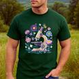 Microscope Flower Butterfly Biology Science Teacher Student Men's Casual T-Shirt Forest Microscope Flower Butterfly Biology Science Teacher Student Men's Casual T-Shirt Forest