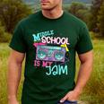 Middle School Is My Jam Cute Teacher Shirt 80's 90's Styl Men's Casual T-Shirt Forest