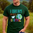Multilingual Teacher In Dos Idiomas Linguist Language Men's Casual T-Shirt Forest