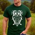 Music Note Owl Shirt Musicians Teacher Birthday Bird Men's Casual T-Shirt Forest