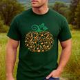 Music Notes Pumpkin Music Teacher Halloween Men's Casual T-Shirt Forest