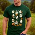 Music Teacher Orchestra Shirt Spooky Halloween Ghost Band Men's Casual T-Shirt Forest