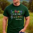 Music Teacher So Happy To See Your Face Back To School Men's Casual T-Shirt Forest