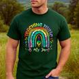 Musical Teacher Teaching Music Is My Jam Rainbow Tie Dye Men's Casual T-Shirt Forest