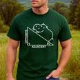 Nerdy Hippotenuse Hypotenuse Hippopotamus Math Teacher Men's Casual T-Shirt Forest