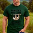 Newtons First Law Physics Jokes Science Teacher Men's Casual T-Shirt Forest Newtons First Law Physics Jokes Science Teacher Men's Casual T-Shirt Forest