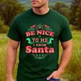 Be Nice To Me I Know Santa Teacher Christmas Men Women Men's Casual T-Shirt Forest Be Nice To Me I Know Santa Teacher Christmas Men Women Men's Casual T-Shirt Forest