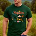 Nopales De Leer Spanish Teacher Maestra Cactus Bilingual Men's Casual T-Shirt Forest