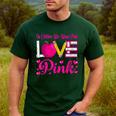 In October We Wear Pink Love Teacher Breast Cancer Awareness Men's Casual T-Shirt Forest