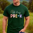 Oh Hey Pre K Student Teacher Happy First Day Back To School Men's Casual T-Shirt Forest Oh Hey Pre K Student Teacher Happy First Day Back To School Men's Casual T-Shirt Forest