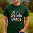Oh Hey Second Grade First Day Of Teacher Girls Boys Kids Men's Casual T-Shirt Forest