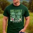 One Lucky Teacher Coquette Bow St Patricks Day Teacher Men's Casual T-Shirt Forest One Lucky Teacher Coquette Bow St Patricks Day Teacher Men's Casual T-Shirt Forest