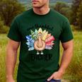 One Thankful Teacher Turkey Pencil Thanksgiving Teachers Men's Casual T-Shirt Forest One Thankful Teacher Turkey Pencil Thanksgiving Teachers Men's Casual T-Shirt Forest