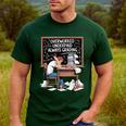 Overworked Underpaid Always Grading Teacher Men's Casual T-Shirt Forest