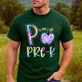 P Is For Pre-K Preschool Teacher Tie Dye Back To School Men's Casual T-Shirt Forest P Is For Pre-K Preschool Teacher Tie Dye Back To School Men's Casual T-Shirt Forest