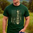 Patriotic Teacher American Flag Camouflage 4th Of July Camo Men's Casual T-Shirt Forest Patriotic Teacher American Flag Camouflage 4th Of July Camo Men's Casual T-Shirt Forest