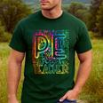 PE Teacher Phys Ed Tie Dye Physical Education Appreciation Men's Casual T-Shirt Forest PE Teacher Phys Ed Tie Dye Physical Education Appreciation Men's Casual T-Shirt Forest
