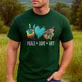 Peace Love Art Painting Palette Art Teacher Men's Casual T-Shirt Forest Peace Love Art Painting Palette Art Teacher Men's Casual T-Shirt Forest