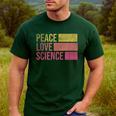 Peace Love Science Lovers Math Chemistry Teacher Men's Casual T-Shirt Forest