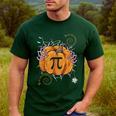 Pi Day Pumpkin Pi Math Teacher Halloween Costume Men's Casual T-Shirt Forest