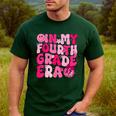 Pink Fourth Grade Era 4th Back To School Grade Teacher Men's Casual T-Shirt Forest